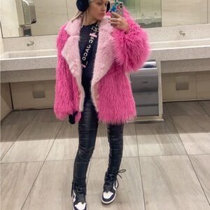 Fashion Nova Black Faux Leather Trousers